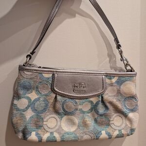 Coach Gray and Blue Patterned Women's Bag